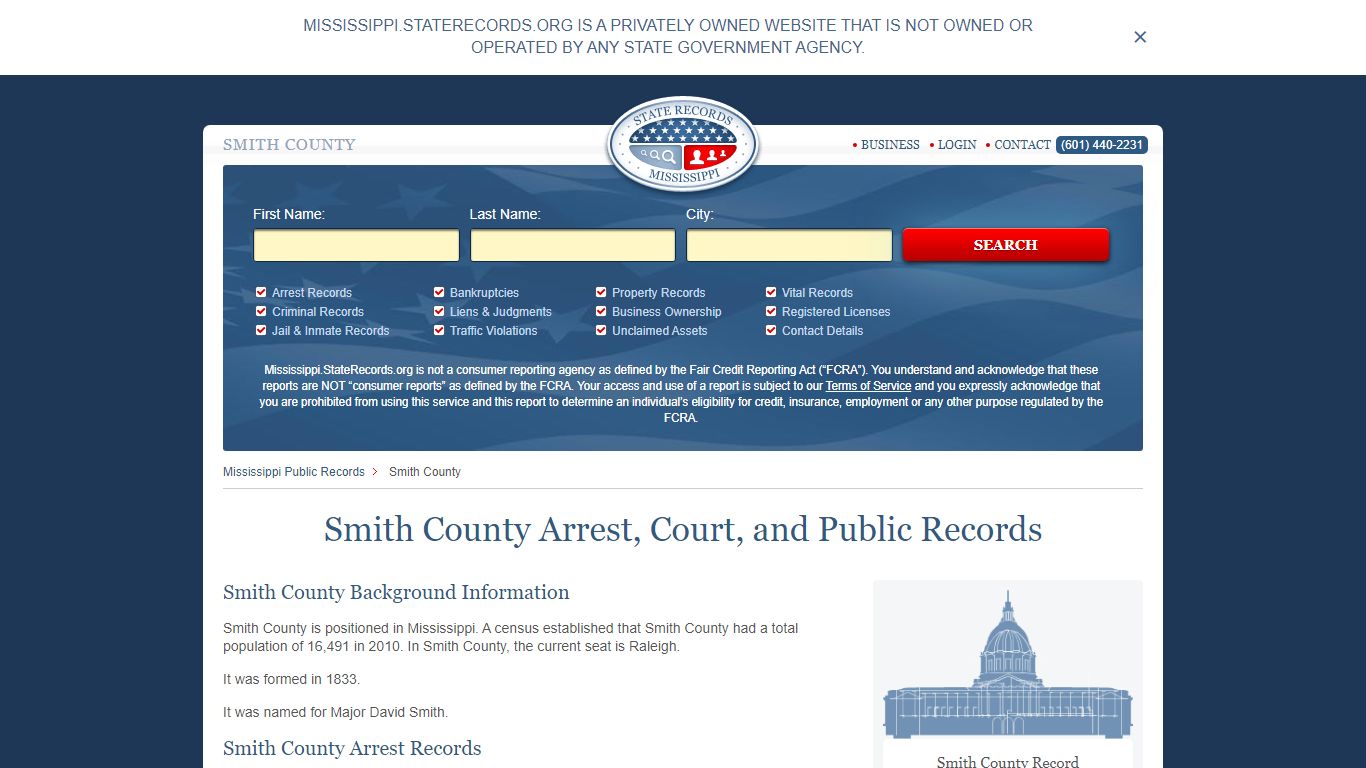 Smith County Arrest, Court, and Public Records