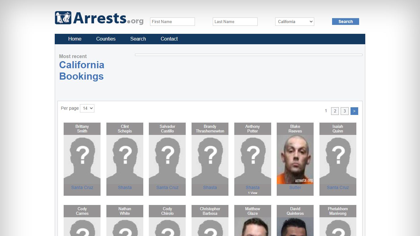 California Arrests and Inmate Search